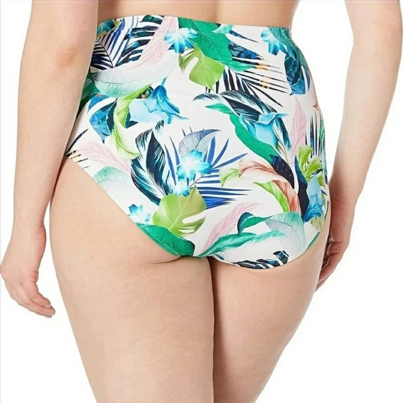 2/$25-La Blanca 22W Tummy Control Highrise Tropical Bikini  Bottom Separate NWT - Picture 4 of 14